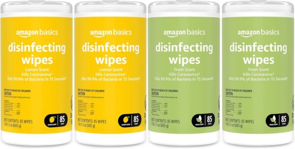 Amazon Basics Disinfecting Lemon Wipes