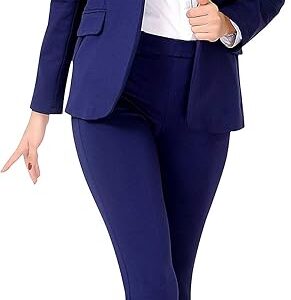 Marycrafts Women’s Business Blazer Pant Suit Set