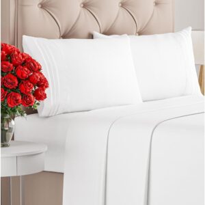 Queen Size 4 Piece Cooling Bed Sheets Set